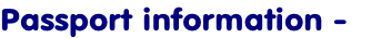 Passport information - 